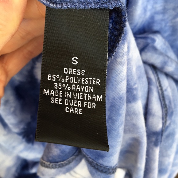 AB Studio Blue Tie Dye High Low Dress S - Picture 4 of 5